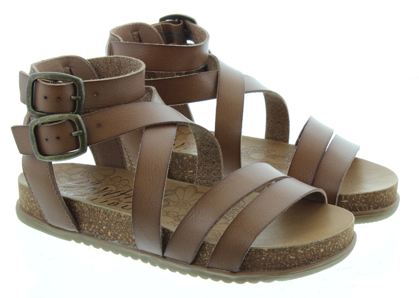 Ladies Fandie Flat Sandals In Arabian Sand Diecut