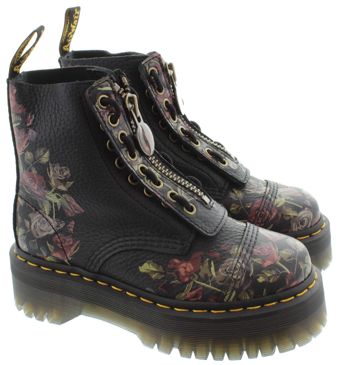 Dr martens boots with flowers on sale