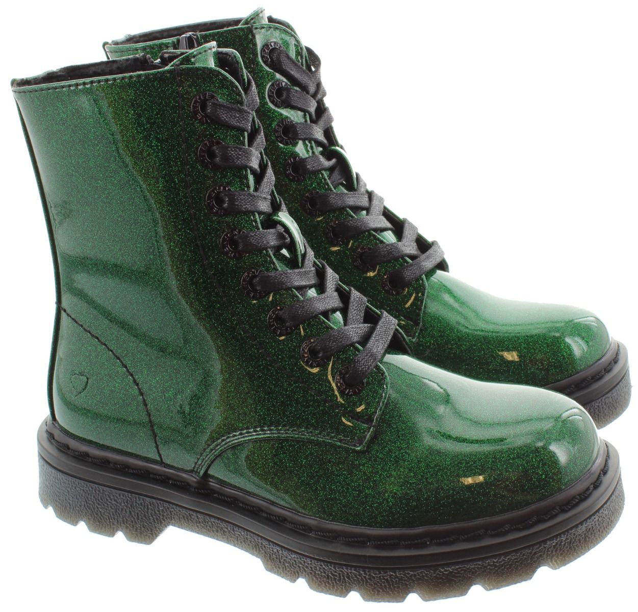 Green glitter boots online