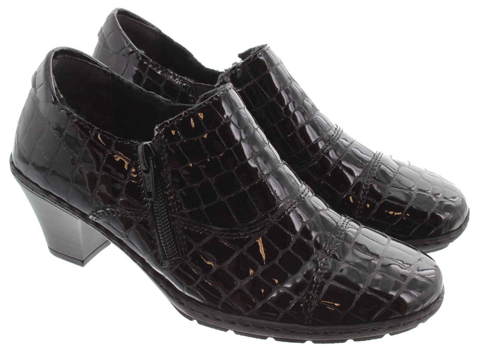 Rieker black patent shoes on sale