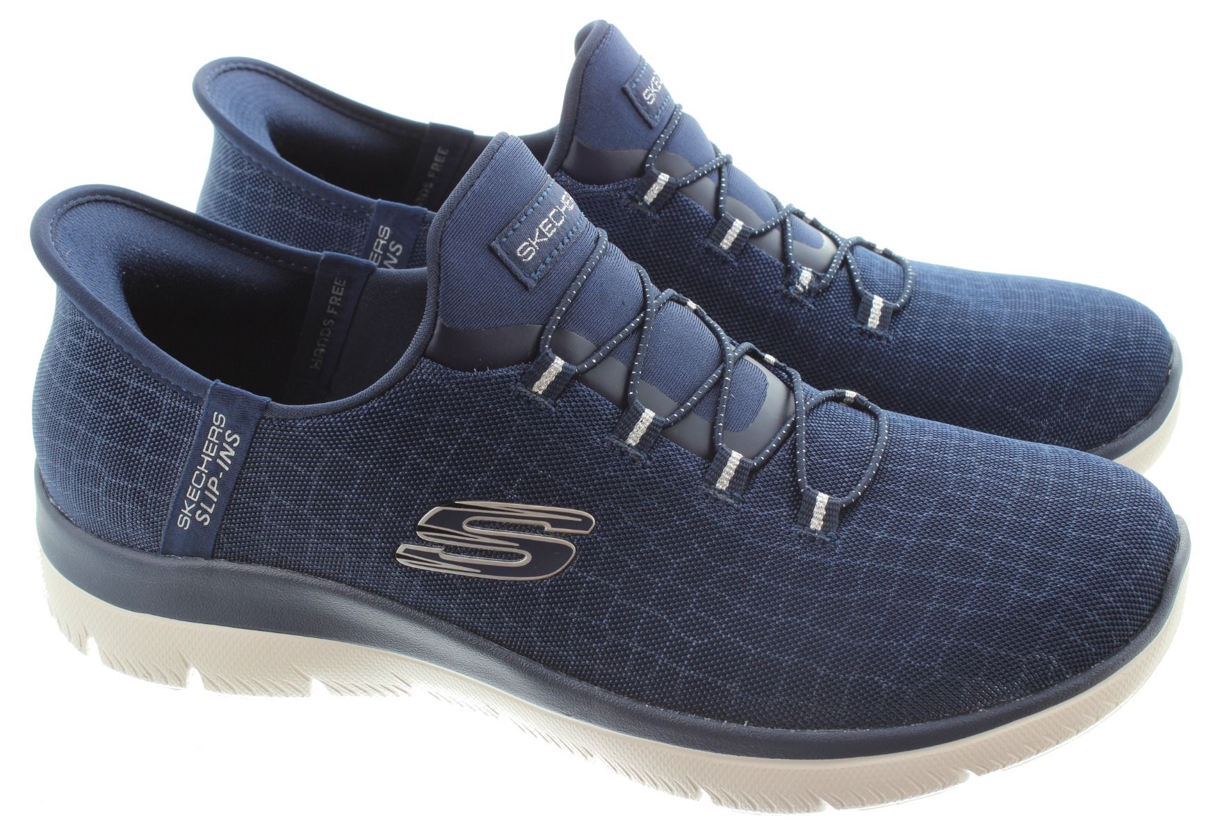 Ladies navy slip on trainers online