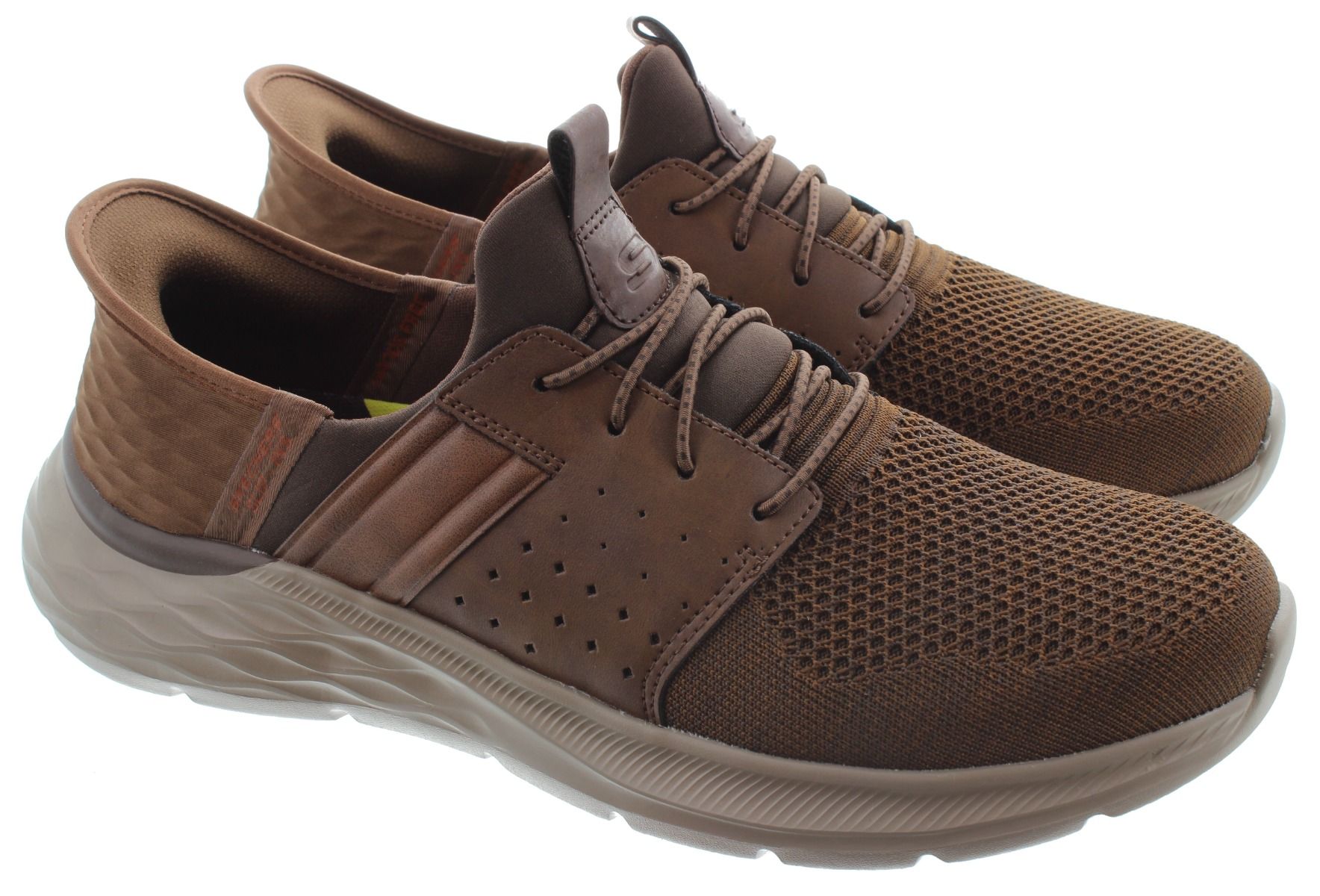 Mens 210803 Slip Ins Newick Trainers In Tan