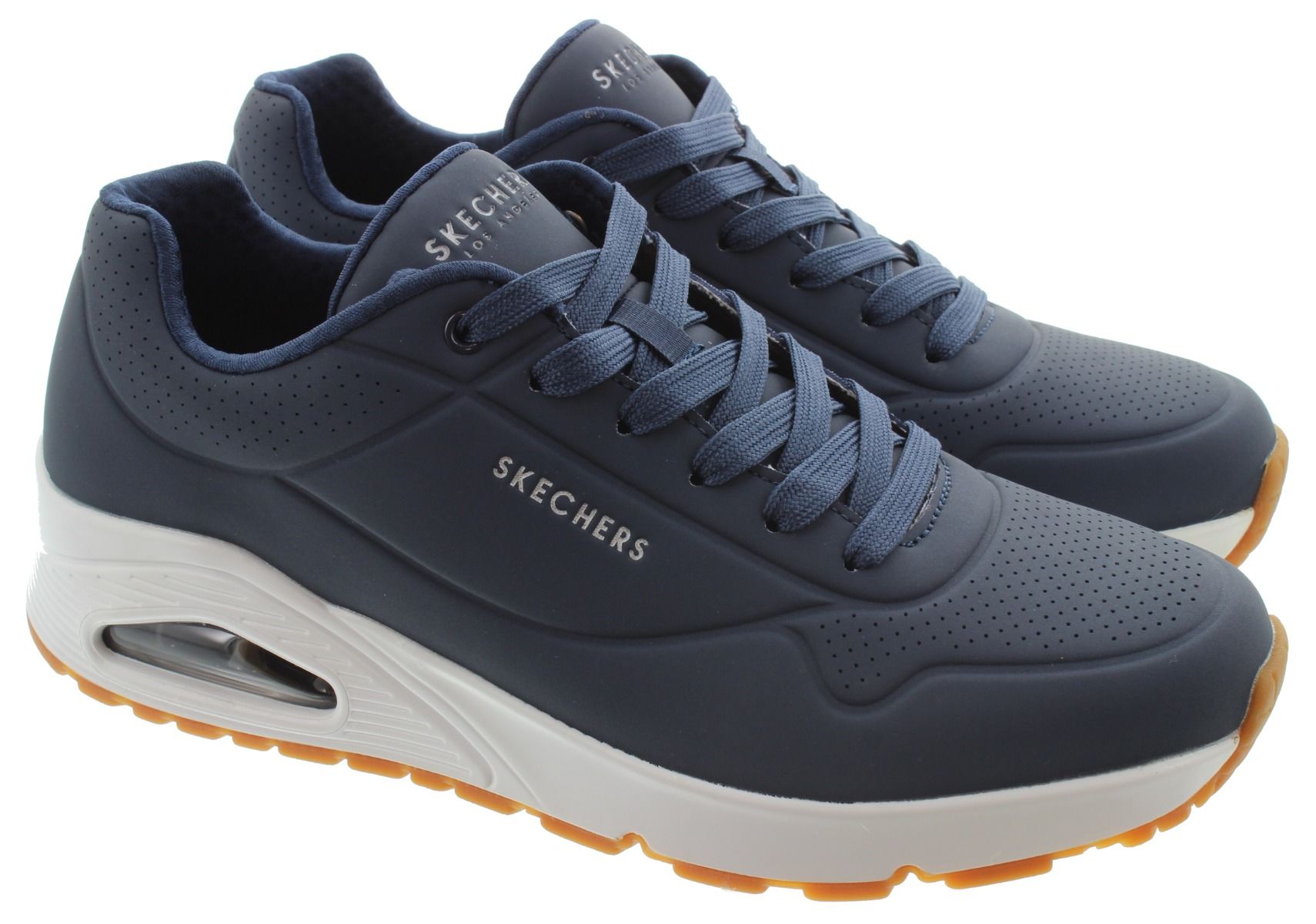 SKECHERS Mens 52458 Uno Stand On Air Trainers In Navy