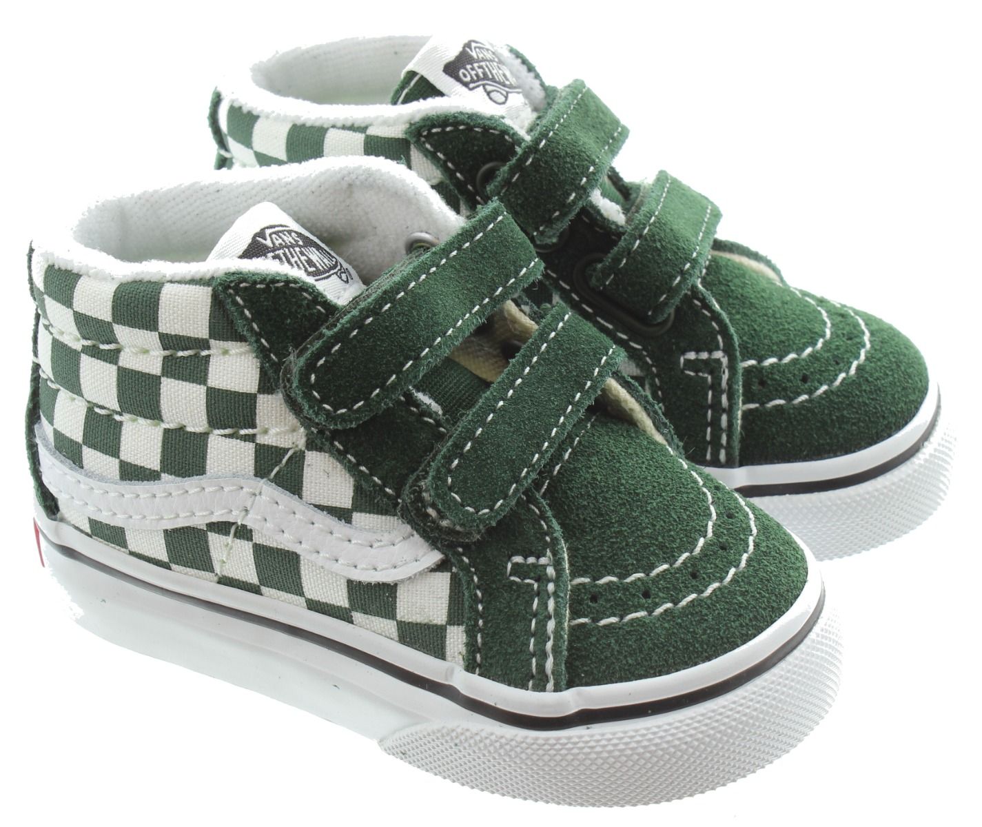 Green 2024 velcro vans