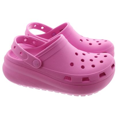 pink platform clogs