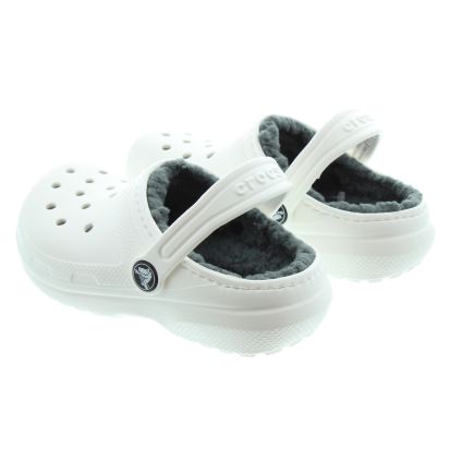 Kids Classic Lined Clogs In White