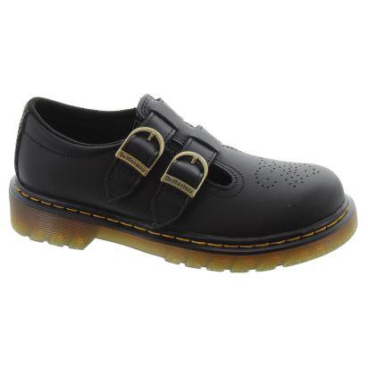 DR MARTENS Kids 8065 Mary Jane Velcro Shoes In Black