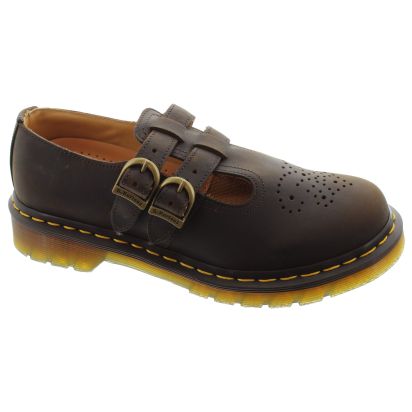 DR MARTENS Ladies 8065 Mary Jane Shoes In Brown