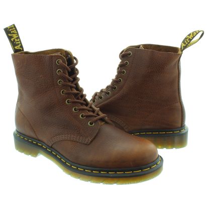 Mens brown dr marten shoes best sale