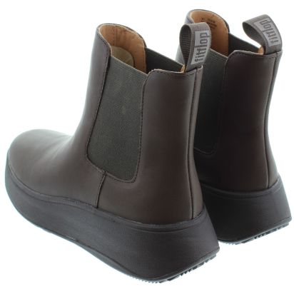 Ladies F Mode Chelsea Boots In Brown