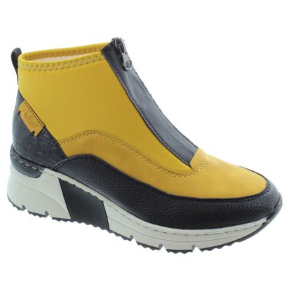 Ladies yellow ankle boots best sale