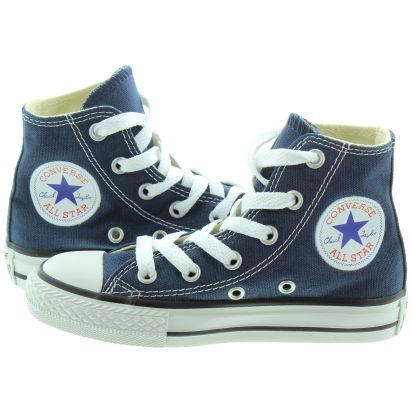 Converse Canvas All Star Hi Kids Boots in Navy in Navy