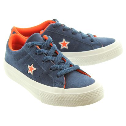 Converse One Star Kids Shoes In Navy in 