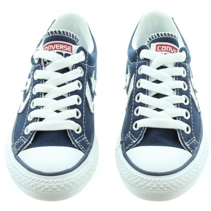 Converse Starplayer Kids Canvas Ox Pumps in Navy in Navy