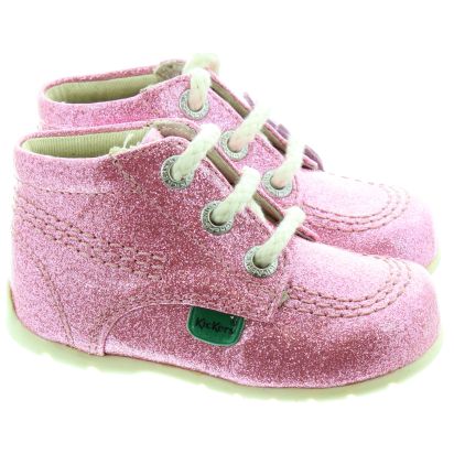 pink glitter infant shoes
