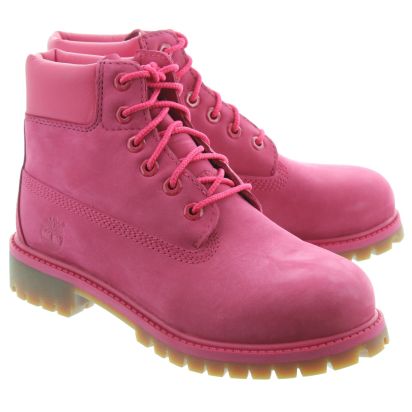 Timberland Kids Authentic Inch Boots In Rose in Rose Pink