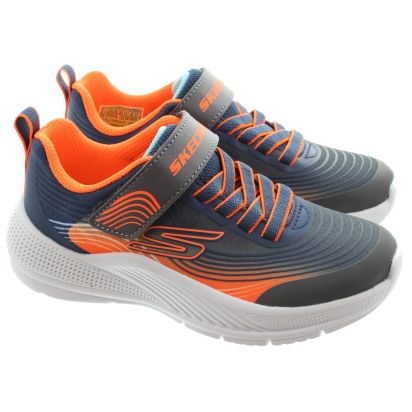 Kids 403926L Microspec Advance Trainers In Navy And Orange