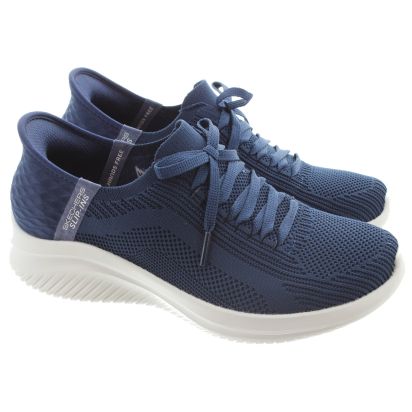 SKECHERS Ladies Slip Ins Ultra Flex 3.0 Trainers In Navy