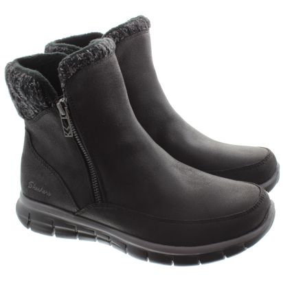 Skechers ladies black boots on sale