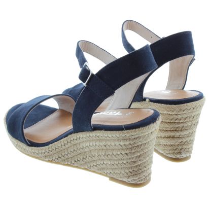 Ladies 28300 Wedge Sandals In Navy