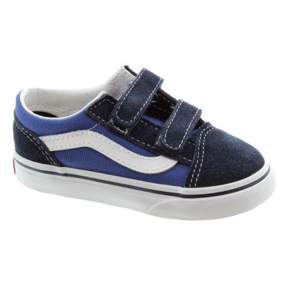 Kids Old Skool Velcro Trainers In Navy