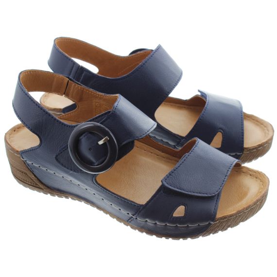 ADESSO Ladies Lily Wedge Sandals In Navy 