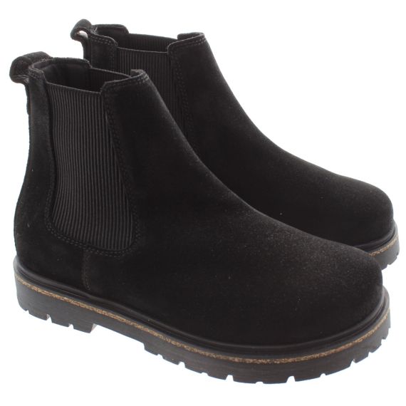 BIRKENSTOCK Ladies Highwood Chelsea Boots In Black Suede 