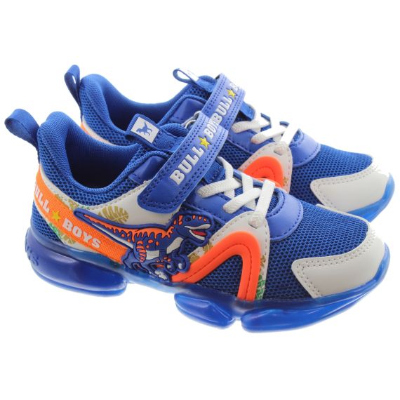 BULL BOYS Kids 4500 Velociraptor Light Up Trainers In Royal Blue 