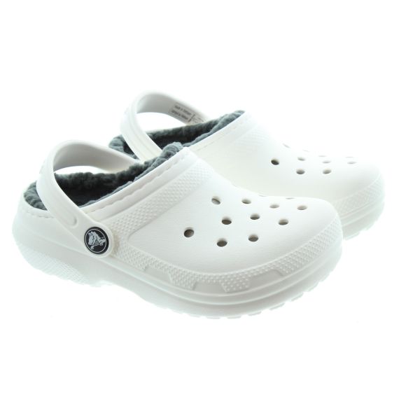 CROCS Youths Lined Clogs In White