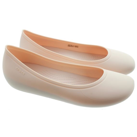 CROCS Ladies Brooklyn Flat Ballerina Pumps In Quartz