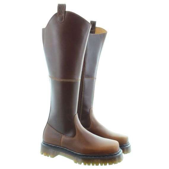 DR MARTENS Ladies Amaayah Knee Boots In Tan