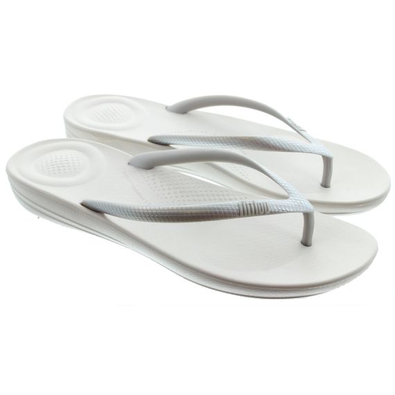 FITFLOP Ladies Iqushion Flip Flops In Silver 