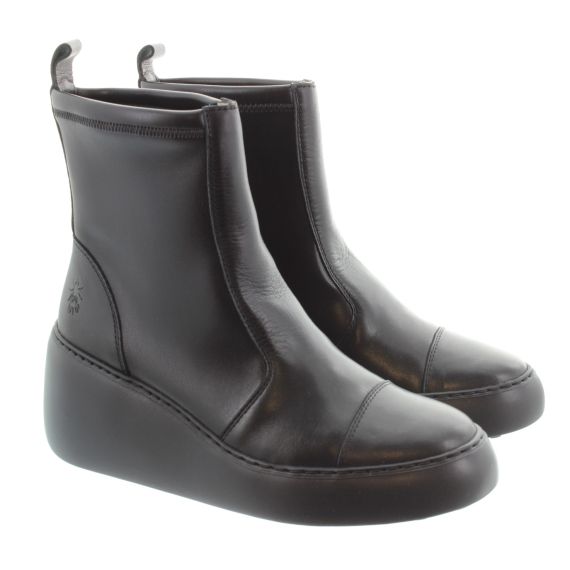 FLY Ladies Daik Wedge Ankle Boots In Black