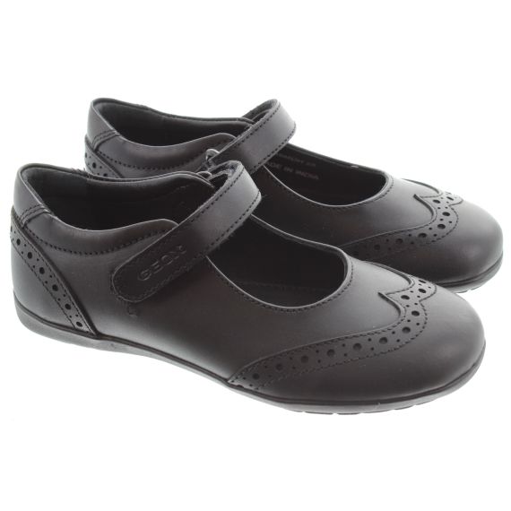 GEOX Kids Iberide Bar Shoes In Black 