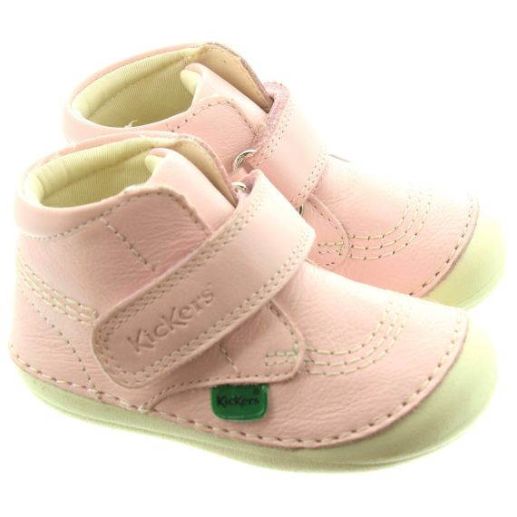 KICKERS Kids Softer Hi Baby Boots In Pink