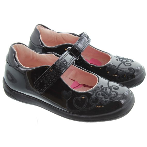 LELLI KELLY Kids LK8450 Erica Bar Shoes In Black Patent 