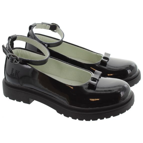 LELLI KELLY LK8662 Miss LK Elsie Ankle Strap Shoes In Black Patent
