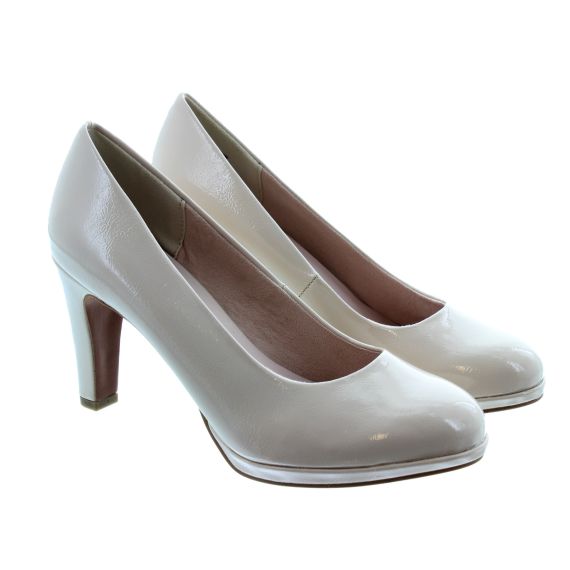MARCO TOZZI Ladies 22412 Court Shoes In Powder Patent