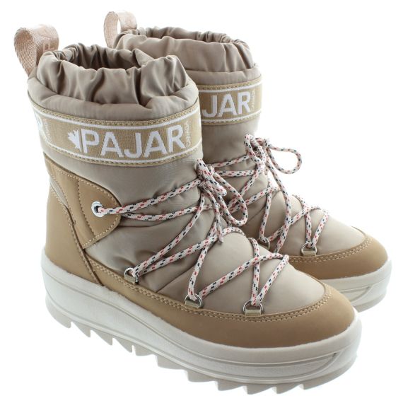 PAJAR Ladies Galaxy Low Snow Boots In Sand 