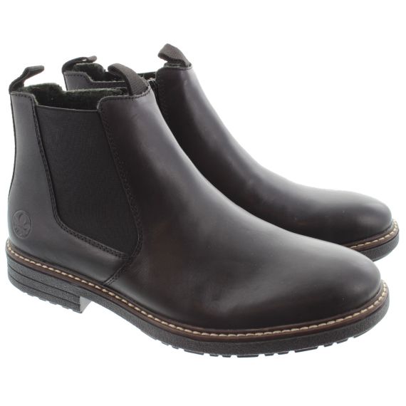 RIEKER Mens 33180 Zip Chelsea Boots In Black 