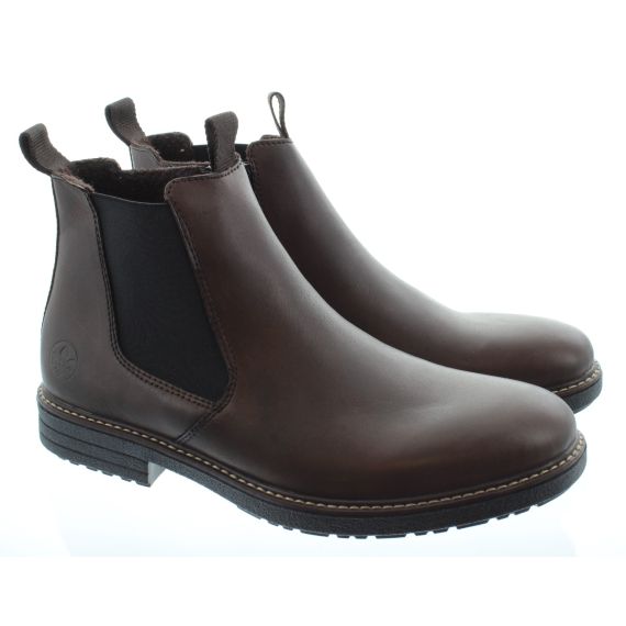 RIEKER Mens 33180 Zip Chelsea Boots In Brown