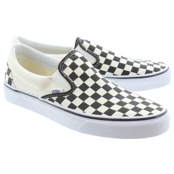 VANS Checkerboard Slip On Shoes In Black/White