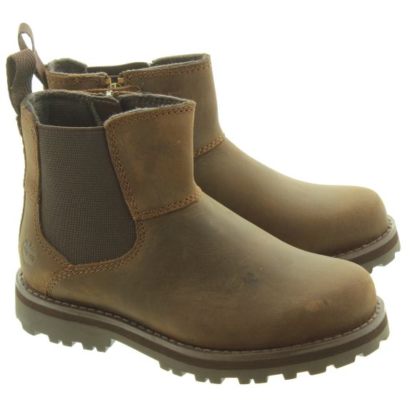 TIMBERLAND Kids Courma Chelsea Boots In Brown
