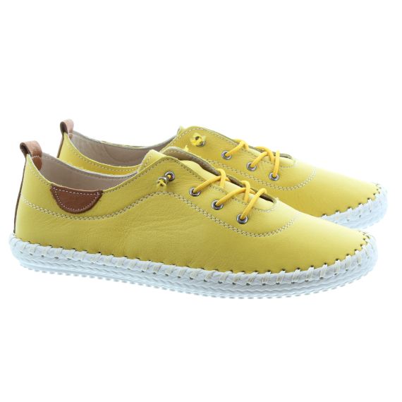 LUNAR Ladies FLE030 St Ives Shoes in Yellow