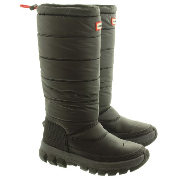 HUNTER Ladies Insulated Snow Tall Boots In Black