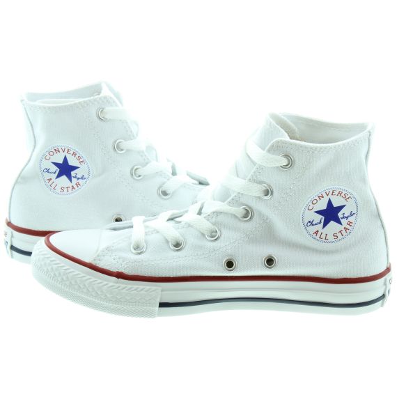 CONVERSE Canvas All Star Hi Kids Boots in White