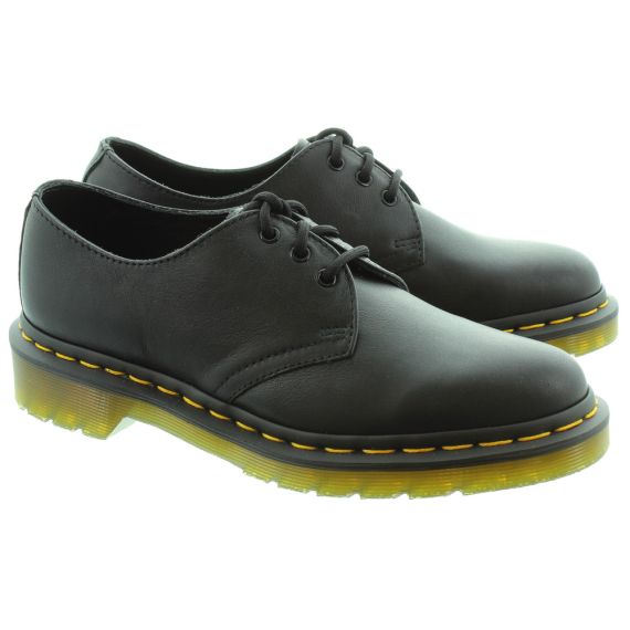 DR MARTENS Ladies 1461 Virginia Lace Shoes In Black