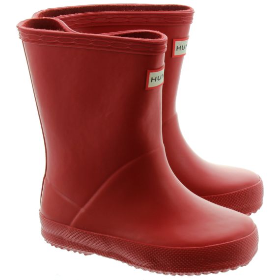 HUNTER Kids First Wellies in Red