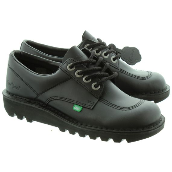 KICKERS Mens Kick Lo Lace Shoes in Black