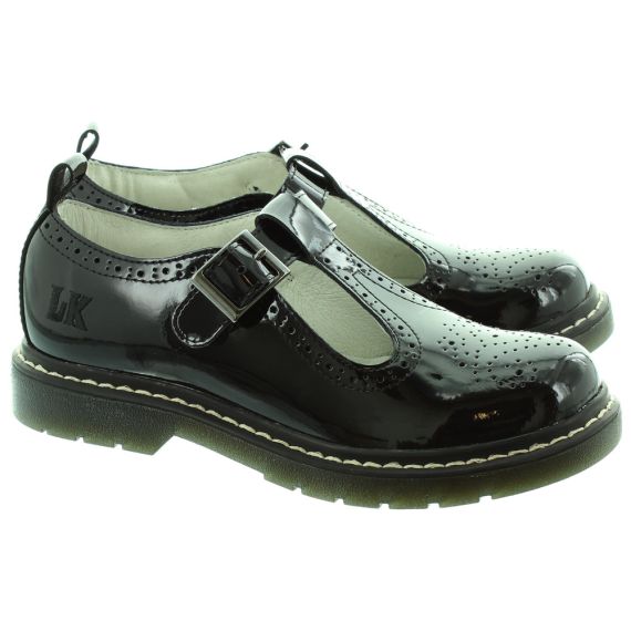 LELLI KELLY LK8292 Meryl Brogues School Shoes in Black Patent
